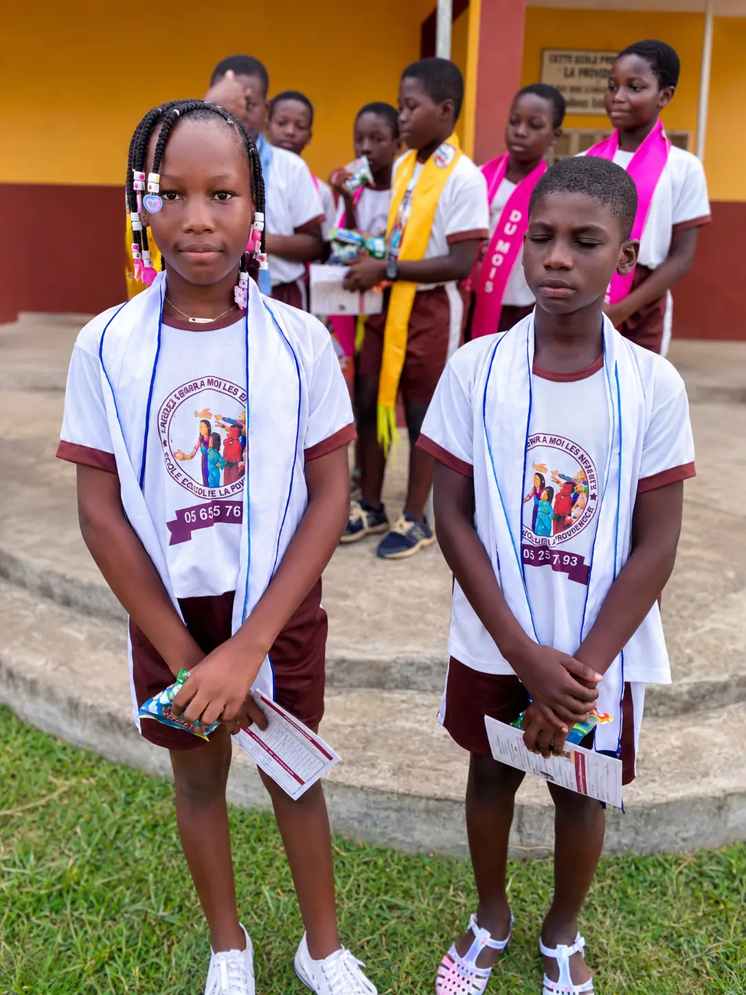 Élèves en primaire au Complexe Scolaire La Providence de Don Orione